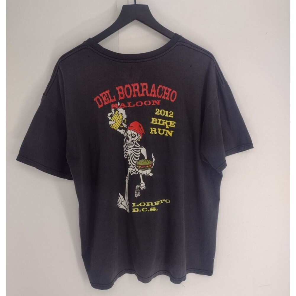 Del Borracho Saloon 2012 Bike Run Loreto Mexico Harley-Davidson T-Shirt Mens XL